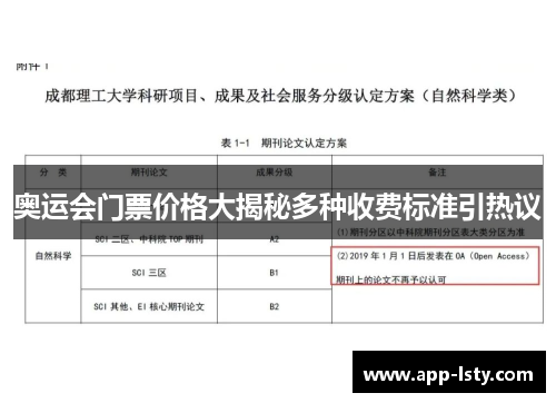 奥运会门票价格大揭秘多种收费标准引热议